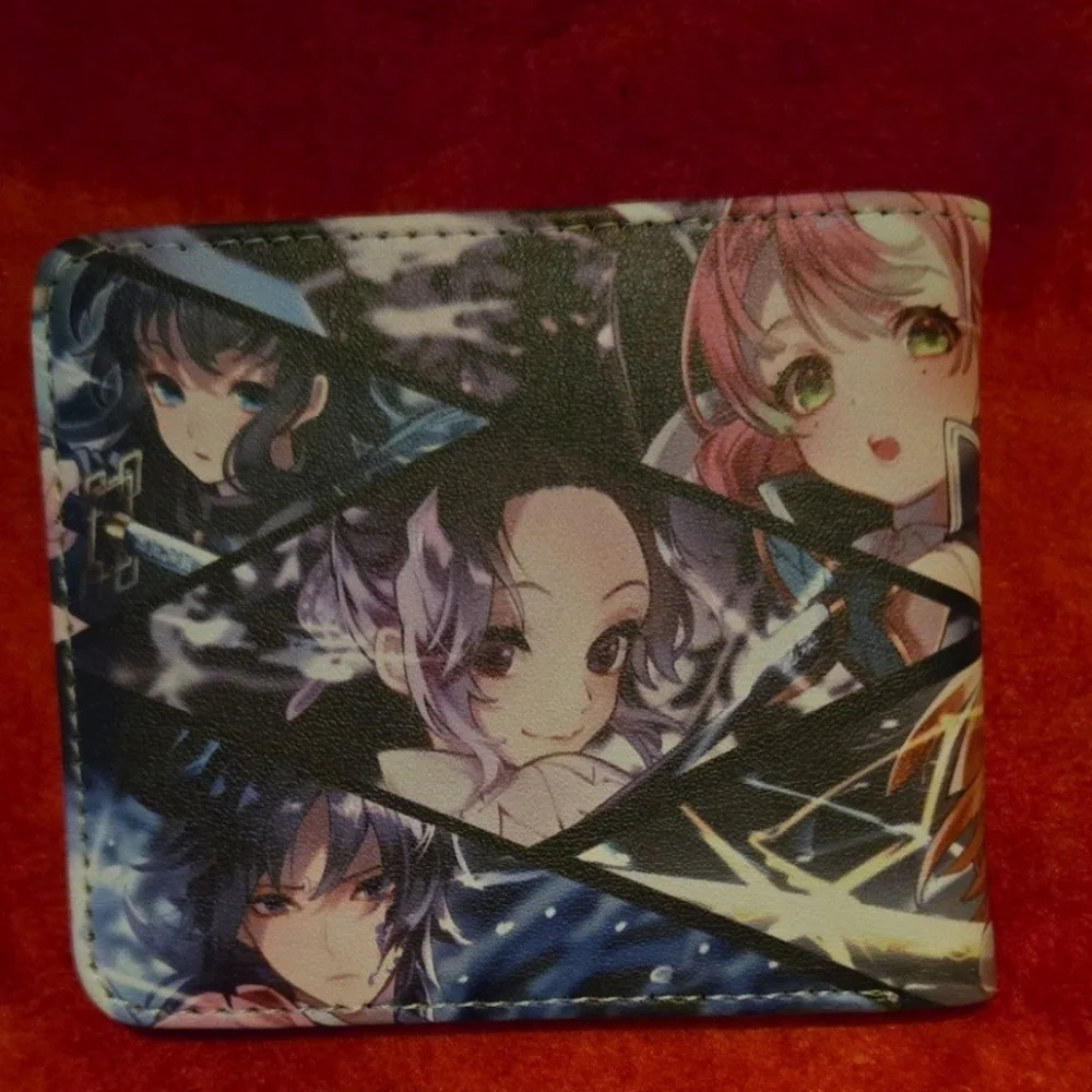 New demon slayer anime manga leather wallet